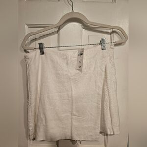 Abercrombie And Fitch White Linen Skort Size Large